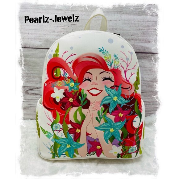 Danielle Nicole Disney Little Mermaid Ariel Floral Mini Backpack BoxLunch NWT